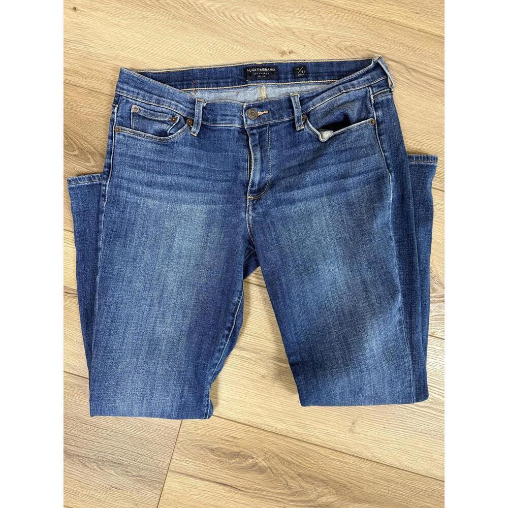 Lucky Brand Jeans Womens 12/31 Blue Medium Wash Ankle Slim Stretch Denim